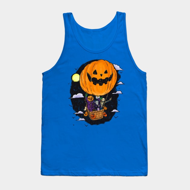 Pumpkin Hot Air Balloon Tank Top by nickv47